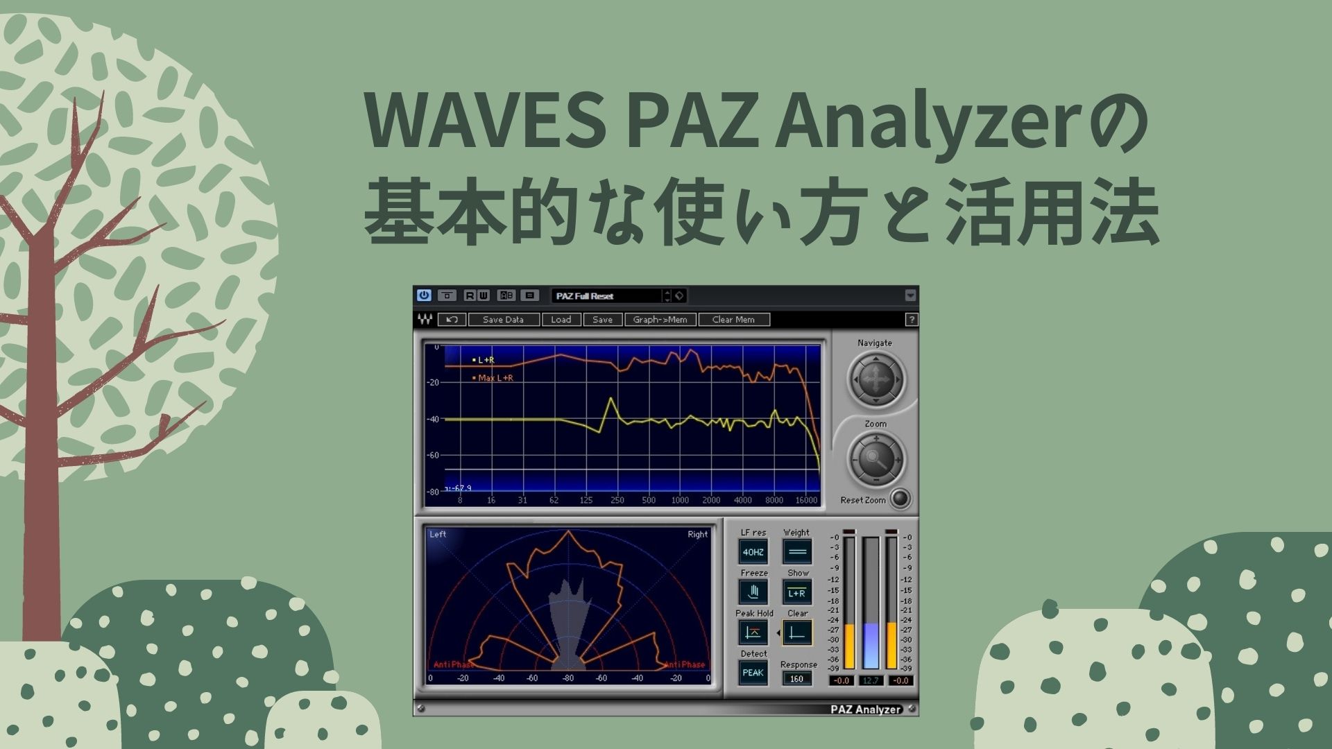 waves paz analyzer　アナライザー　分析　プラグイン　使い方　DTM　DAW　作曲　編曲　ミックス　マスタリング　独学　自宅　おすすめ　人気　簡単　入門　解説