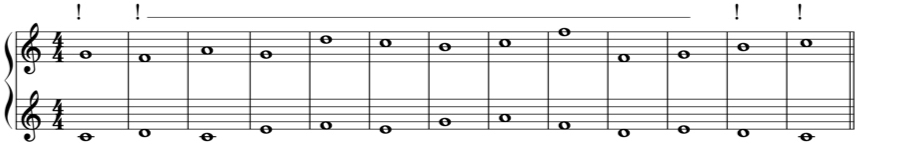 1:1　対旋律　定旋律　対位法　音楽理論