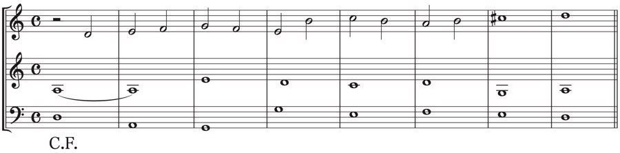 定旋律　1:2　3声対位法　協和音程　不協和音程　強拍　弱拍　対位法　音楽理論